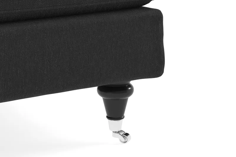 Howard Classic Soffgrupp 2-sits Svängd Soffa + Fåtölj + Fotpall i Tyg - Mörkgrå - Möbler - Soffa - Soffgrupp - Howard soffgrupp