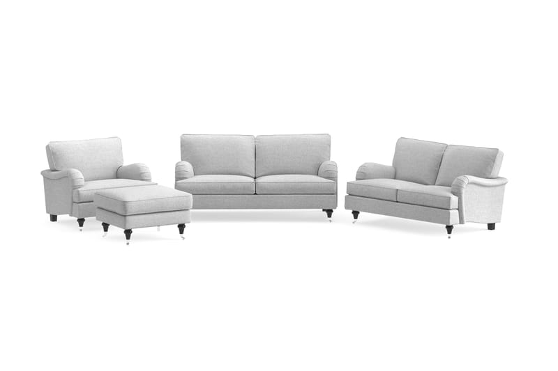 Howard Classic Soffgrupp 3-sits+2-sits+Fåtölj+Fotpall - Grå - Möbler - Soffa - Soffgrupp - Howard soffgrupp