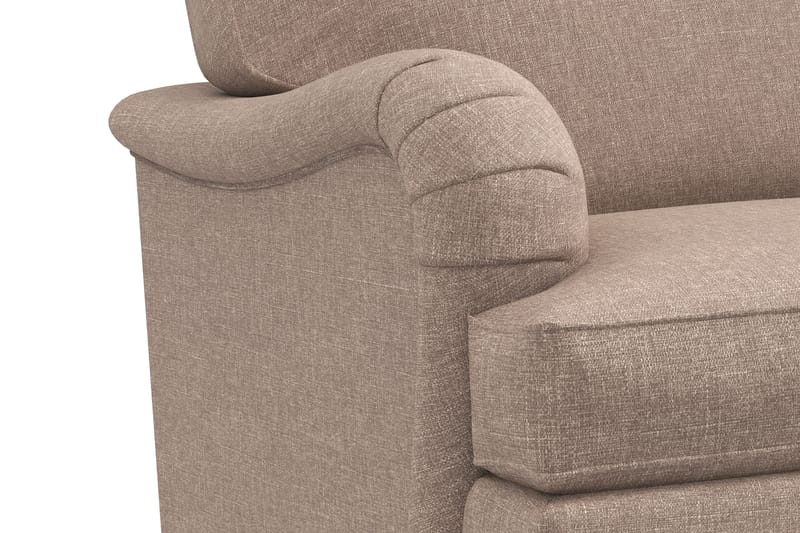 Howard Classic Soffgrupp 3-sits Soffa + Fåtölj + Fotpall i Tyg - Mörkbeige - Möbler - Soffa - Soffgrupp - Howard soffgrupp