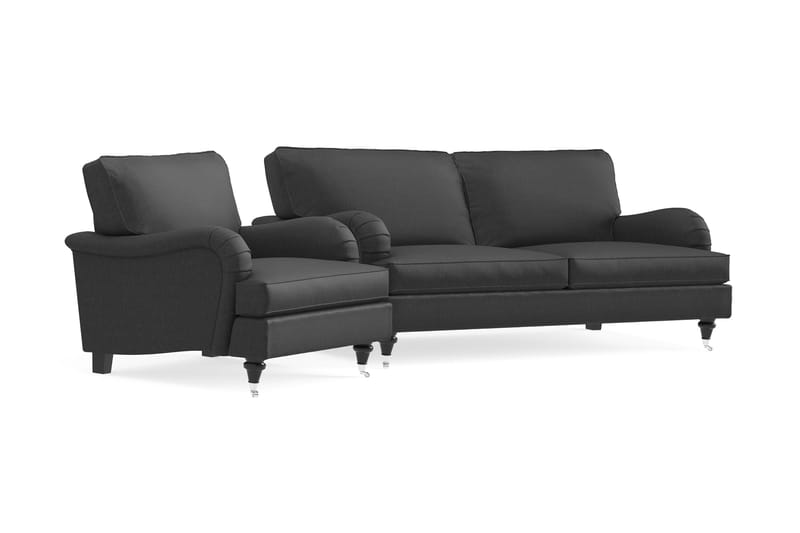 Howard Classic Soffgrupp 3-sits Soffa + Fåtölj i Tyg - Mörkgrå - Möbler - Soffa - Soffgrupp - Howard soffgrupp
