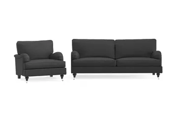 Howard Classic Soffgrupp 3-sits Soffa + Fåtölj i Tyg