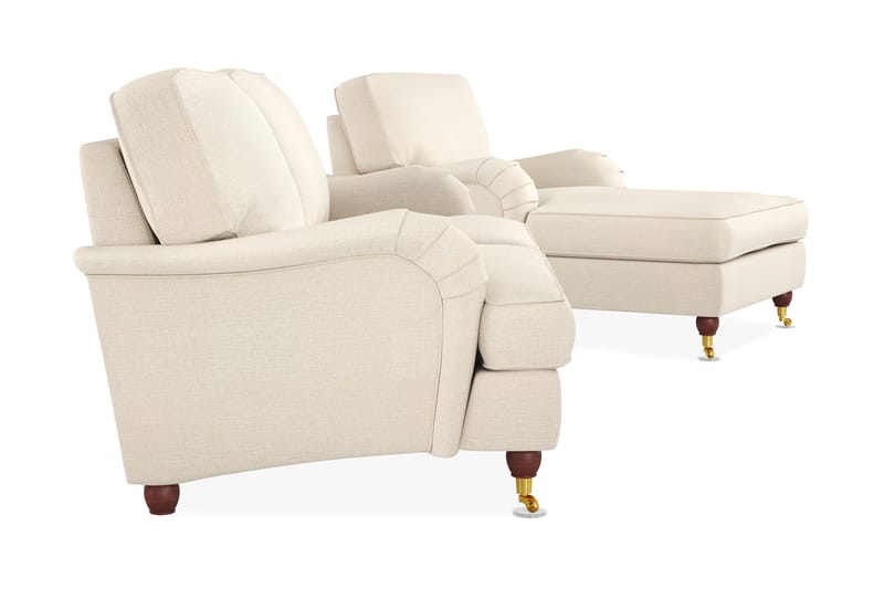 Howard Lyx Soffgrupp 3-sits Soffa + Divanfåtölj i Tyg - Beige - Möbler - Soffa - Soffgrupp - Howard soffgrupp