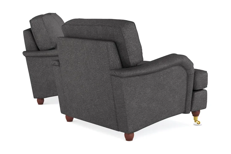 Howard Lyx Soffgrupp 3-sits Soffa + Fåtölj i Tyg - Mörkgrå - Möbler - Soffa - Soffgrupp - Howard soffgrupp