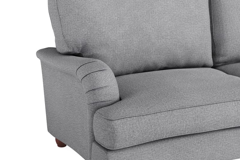 Howard Lyx Soffgrupp 4-sits Svängd Soffa + Fåtölj + Fotpall i Tyg - Ljusgrå - Möbler - Soffa - Soffgrupp - Howard soffgrupp