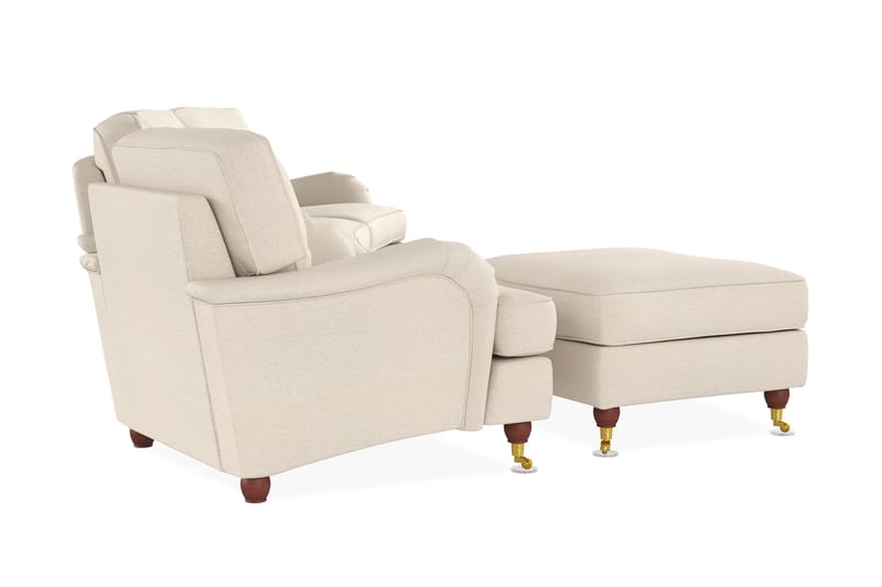 Howard Lyx Soffgrupp Svängd 4-Sits+Fåtölj+Fotpall - Beige - Möbler - Soffa - Soffgrupp - Howard soffgrupp