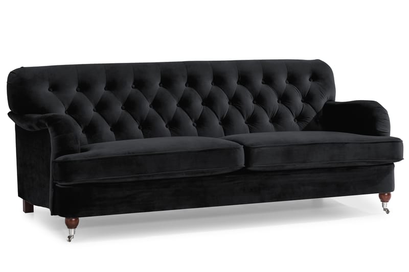 Howard Riviera Soffgrupp 2-sits+3-sits+Fåtölj+Fotpall - Svart - Möbler - Soffa - Soffgrupp - Howard soffgrupp