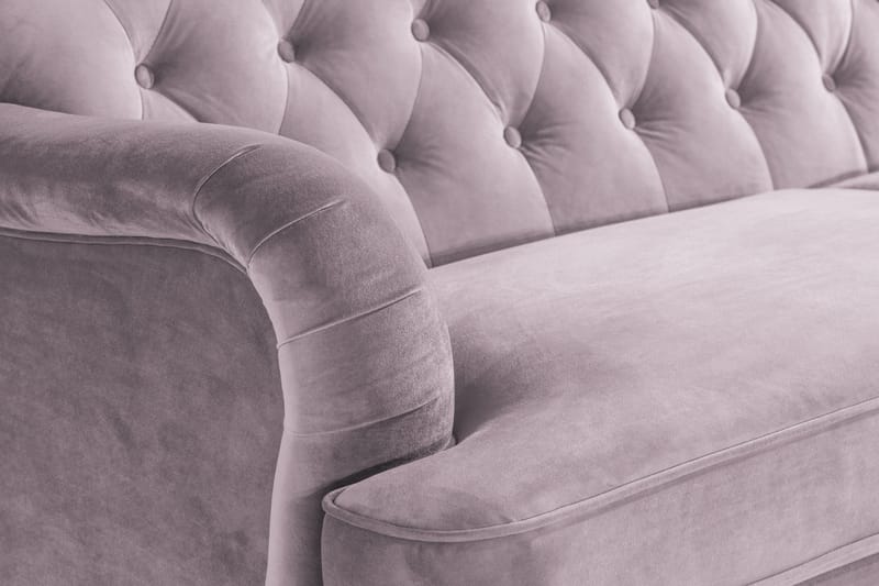 Howard Riviera Soffgrupp 3-sits + 2-sits Soffa + Fåtölj + Fotpall i Sammet - Lila - Möbler - Soffa - Soffgrupp - Howard soffgrupp