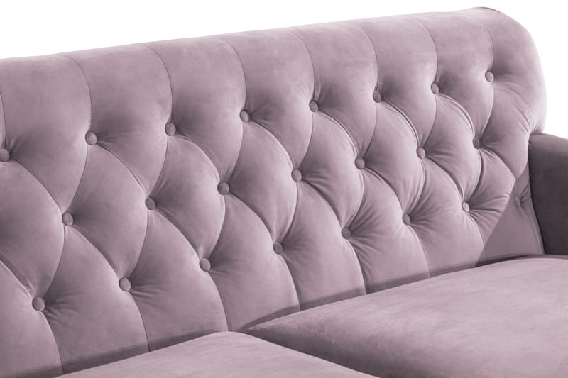 Howard Riviera Soffgrupp 3-sits + 2-sits Soffa + Fåtölj + Fotpall i Sammet - Lila - Möbler - Soffa - Soffgrupp - Howard soffgrupp