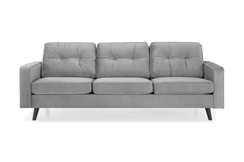 Monroe Soffgrupp 4-sits + 3-sits Sammetssoffa - Ljusgrå - Möbler - Soffa - Soffgrupp - Howard soffgrupp