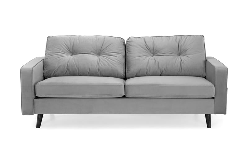 Monroe Soffgrupp 4-sits + 3-sits Sammetssoffa - Ljusgrå - Möbler - Soffa - Soffgrupp - Howard soffgrupp