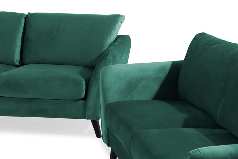 Trend Soffgrupp 3-sits + 2-sits Sammetssoffa - Grön - Möbler - Soffa - Soffgrupp