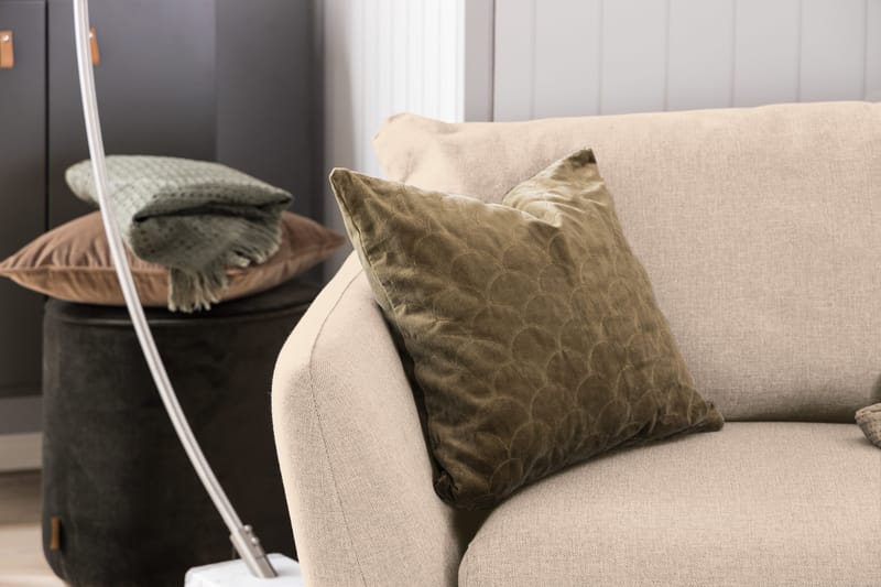 Trend Soffgrupp 3-sits + 2-sits Soffa + Fåtölj + Fotpall i Tyg - Beige - Möbler - Soffa - Soffgrupp