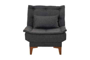 Hunterville 3-sits Bäddbar Soffgrupp i Tyg med Träben - Antracit - Möbler - Soffa - Soffgrupp