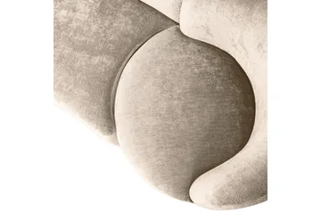 Soffgrupp Kombi-Populär med Pouf - Beige - Möbler - Soffa - Sammetssoffa