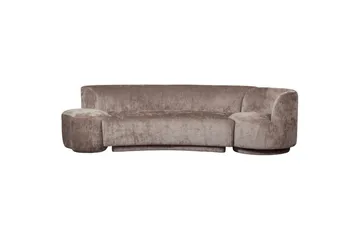 Soffgrupp Kombi-Populär med Pouf - Taupe - Möbler - Soffa - 3 sits soffa