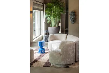 Soffgrupp Kombi-Populär med Pouf - Beige - Möbler - Soffa - Sammetssoffa
