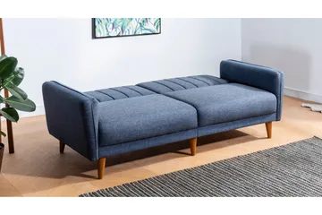 Lepinas 3-sits Bäddbar Soffgrupp i Tyg med Fåtölj - Blå - Möbler - Soffa - Soffgrupp