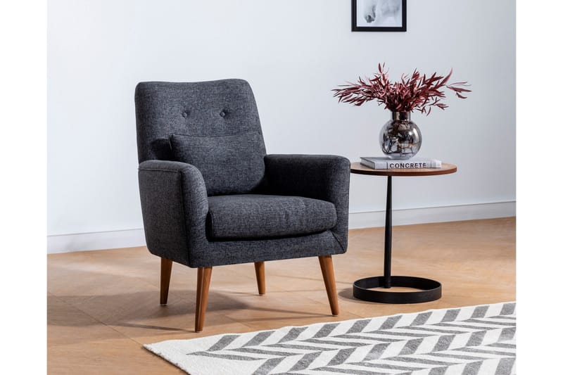Lepinas 3-sits Bäddbar Soffgrupp i Tyg med Fotpall - Antracit - Möbler - Soffa - Soffgrupp