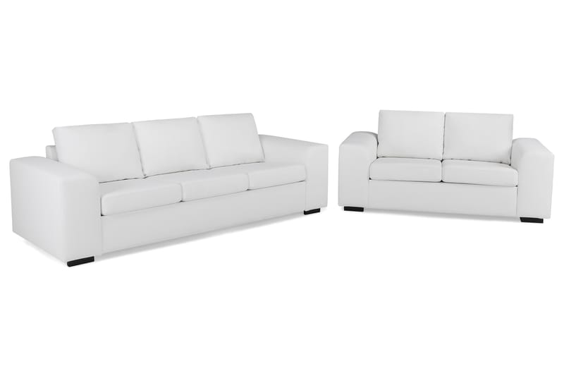 Link Soffgrupp 3-sits + 2-sits Tygsoffa - Vit - Möbler - Soffa - Soffgrupp