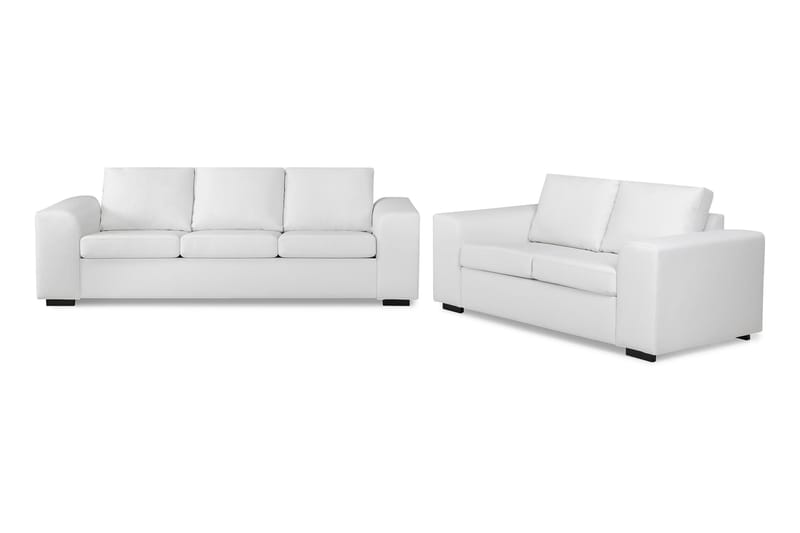 Link Soffgrupp 3-sits + 2-sits Tygsoffa - Vit - Möbler - Soffa - Soffgrupp