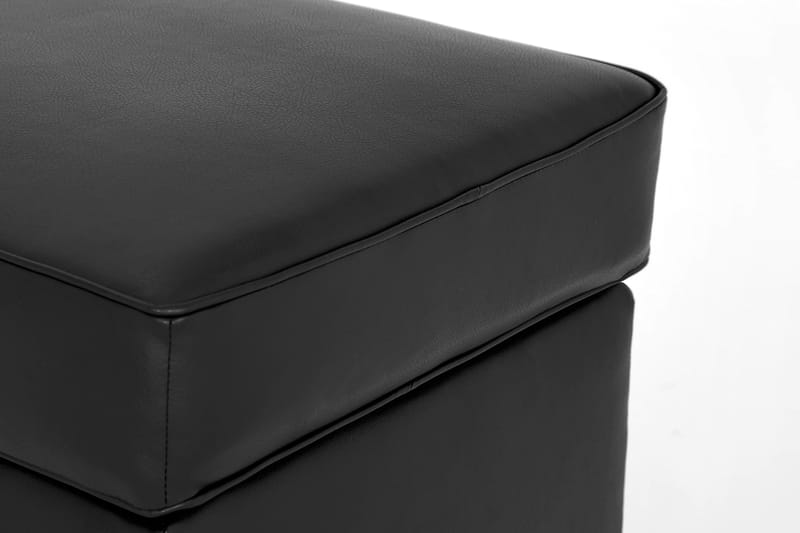 Link Soffgrupp Fåtölj+Fotpall 70 Ecoläder - Svart - Möbler - Soffa - Soffgrupp
