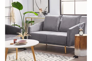 Maurana Soffgrupp 2-sits + 3-sits - Sammet/Grå - Möbler - Soffa - Soffgrupp