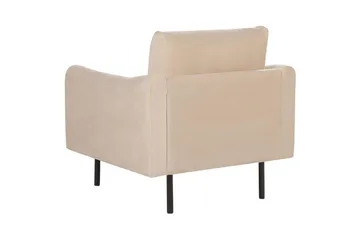 Soffgrupp med fotpall Vinterbro Beige/svart, Sammet - Beige - Möbler - Soffa - Soffgrupp