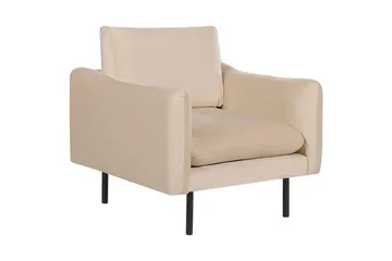 Soffgrupp med fotpall Vinterbro Beige/svart, Sammet - Beige - Möbler - Soffa - Soffgrupp