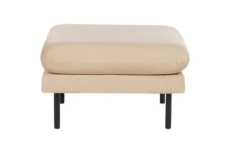 Soffgrupp med fotpall Vinterbro Beige/svart, Sammet - Beige - Möbler - Soffa - Soffgrupp