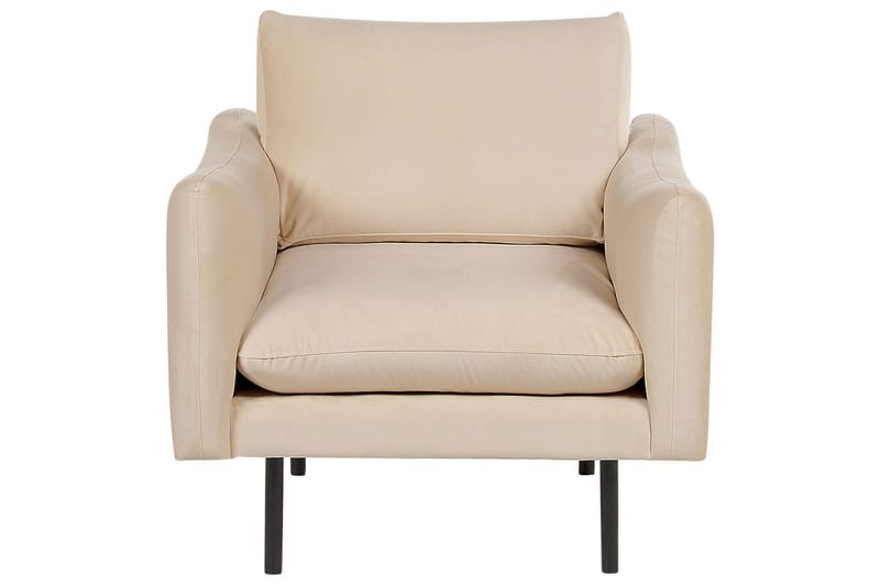 Soffgrupp med fotpall Vinterbro Beige/svart, Sammet - Beige/svart, Sammet - Möbler - Soffa - Soffgrupp