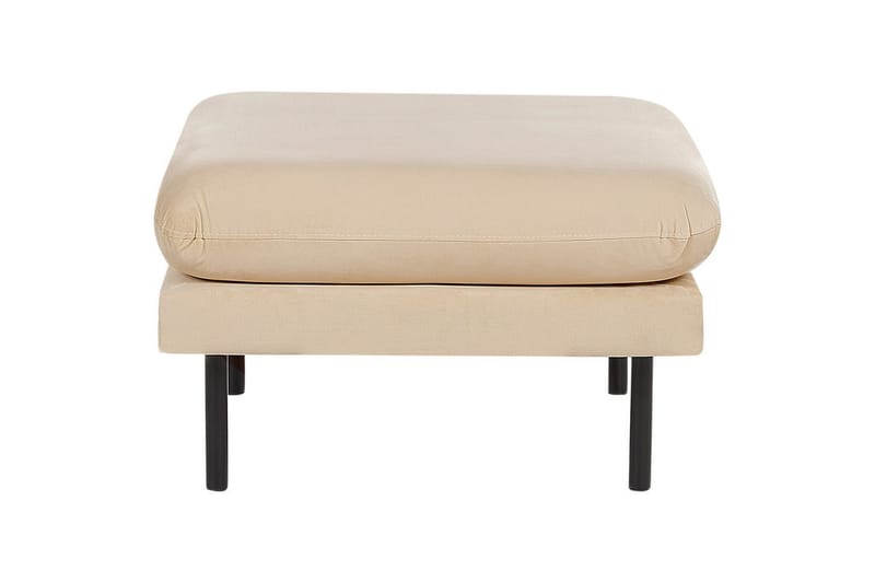 Soffgrupp med fotpall Vinterbro Beige/svart, Sammet - Beige/svart, Sammet - Möbler - Soffa - Soffgrupp