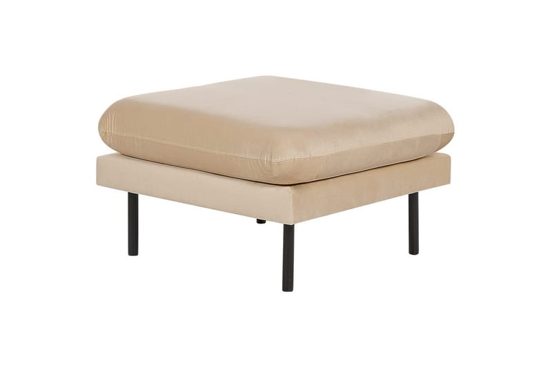 Soffgrupp med fotpall Vinterbro Beige/svart, Sammet - Beige/svart, Sammet - Möbler - Soffa - Soffgrupp
