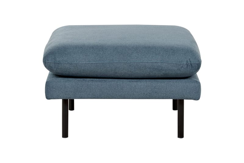 Soffgrupp med fotpall Vinterbro Blå/Svart, Chenille - Blå/Svart, Chenille - Möbler - Soffa - Soffgrupp
