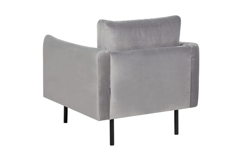 Soffgrupp med fotpall Vinterbro Grå/svart, Sammet - Grå/svart, Sammet - Möbler - Soffa - Soffgrupp