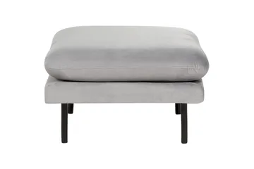 Soffgrupp med fotpall Vinterbro Grå/svart, Sammet - Grå/svart, Sammet - Möbler - Soffa - Soffgrupp