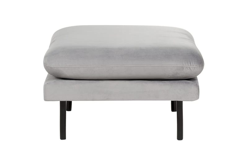 Soffgrupp med fotpall Vinterbro Grå/svart, Sammet - Grå/svart, Sammet - Möbler - Soffa - Soffgrupp