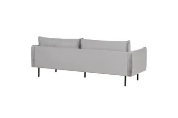 Soffgrupp med fotpall Vinterbro Grå/svart, Sammet - Grå/svart, Sammet - Möbler - Soffa - Soffgrupp