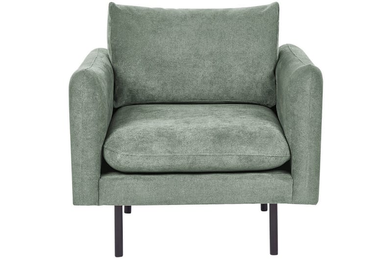 Soffgrupp med fotpall Vinterbro Grön/Svart, Polyester - Grön/Svart, Polyester - Möbler - Soffa - Soffgrupp