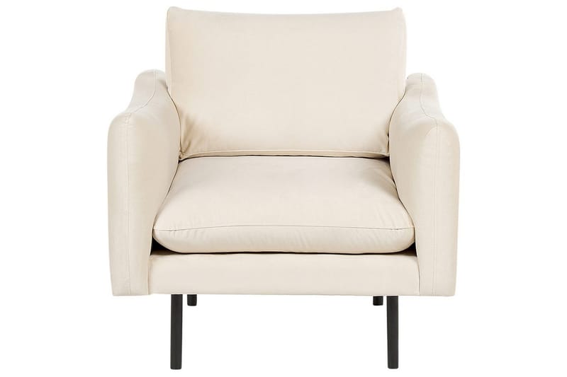 Soffgrupp med fotpall Vinterbro Ljusbeige/svart, Sammet - Ljusbeige/svart, Sammet - Möbler - Soffa - Soffgrupp