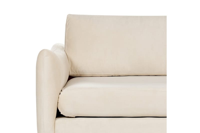 Soffgrupp med fotpall Vinterbro Ljusbeige/svart, Polyester - Ljusbeige/svart, Polyester - Möbler - Soffa - Soffgrupp
