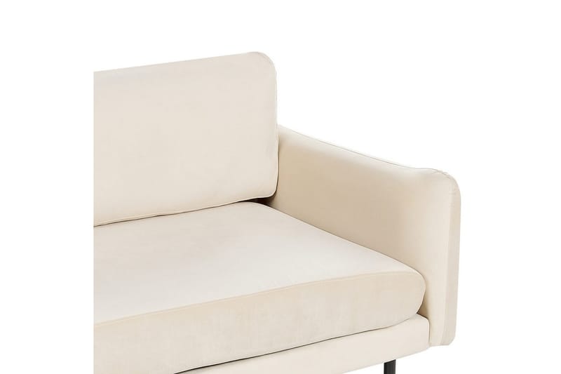 Soffgrupp med fotpall Vinterbro Ljusbeige/svart, Polyester - Ljusbeige/svart, Polyester - Möbler - Soffa - Soffgrupp