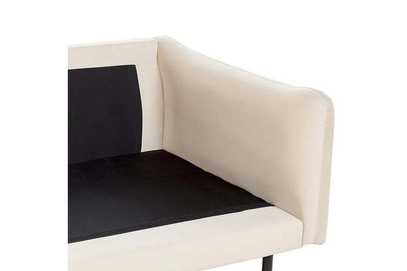 Soffgrupp med fotpall Vinterbro Ljusbeige/svart, Polyester - Ljusbeige/svart, Polyester - Möbler - Soffa - Soffgrupp