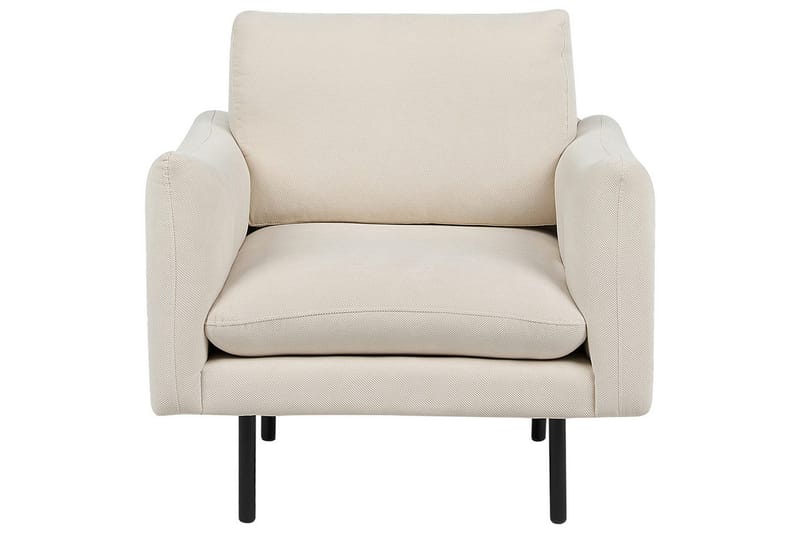 Soffgrupp med fotpall Vinterbro Ljusbeige/svart, Polyester - Ljusbeige/svart, Polyester - Möbler - Soffa - Soffgrupp