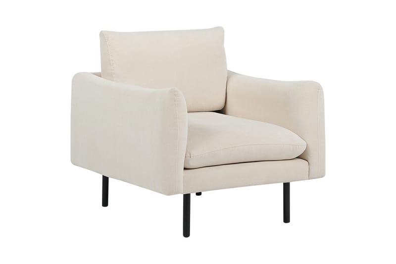 Soffgrupp med fotpall Vinterbro Ljusbeige/svart, Polyester - Ljusbeige/svart, Polyester - Möbler - Soffa - Soffgrupp