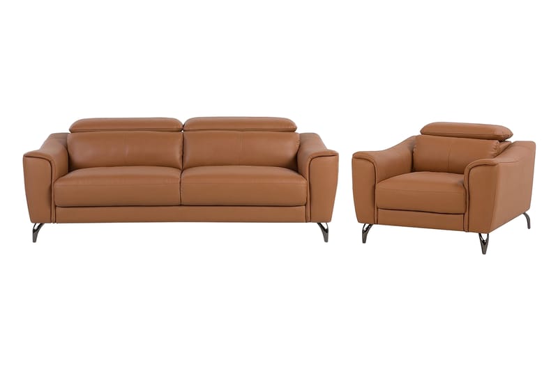 Narwik Soffgrupp 2-Sits+Fåtölj - Brun - Möbler - Soffa - Soffgrupp