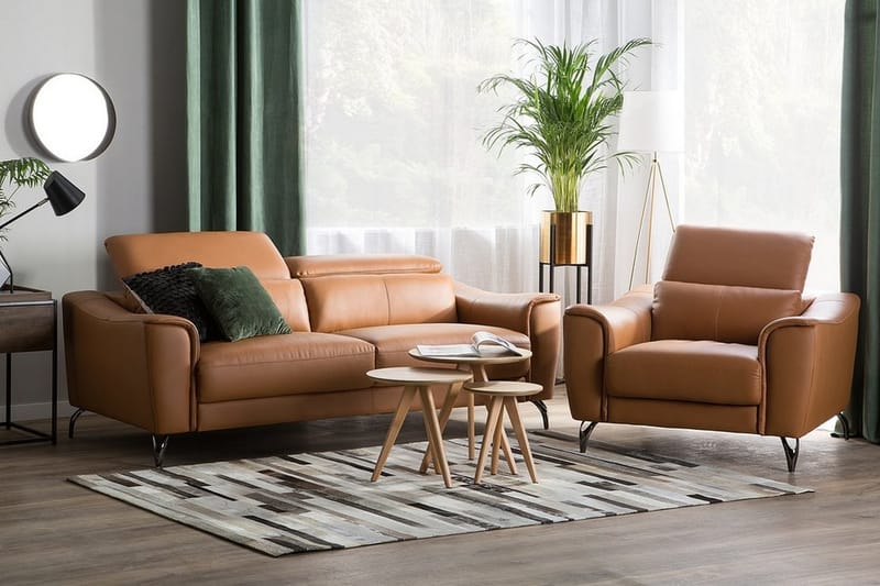 Narwik Soffgrupp 2-Sits+Fåtölj - Brun - Möbler - Soffa - Soffgrupp