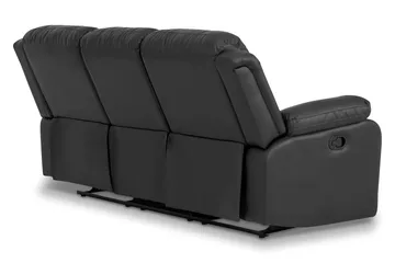 Norbo Soffgrupp 3-sits+2-sits+Fåtölj Konstläder - Svart - Möbler - Soffa - Soffgrupp
