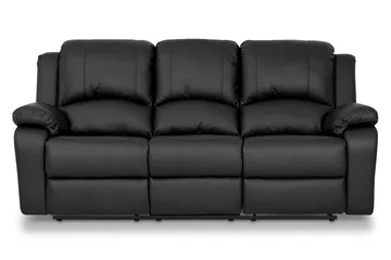 Norbo Soffgrupp 3-sits+2-sits+Fåtölj Konstläder - Svart - Möbler - Soffa - Soffgrupp