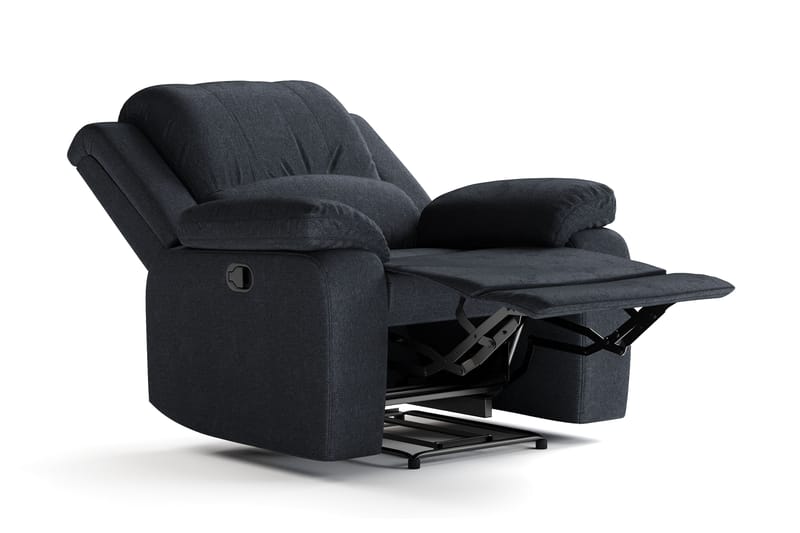 Norbo Soffgrupp Recliner 3+2+1 - Fällbar soffa fåtölj - Biosoffa i Tyg - Svart - Möbler - Soffa - Soffgrupp