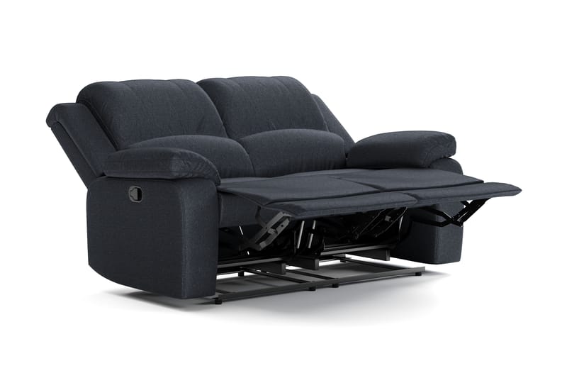 Norbo Soffgrupp Recliner 3+2+1 - Fällbar soffa fåtölj - Biosoffa i Tyg - Svart - Möbler - Soffa - Soffgrupp